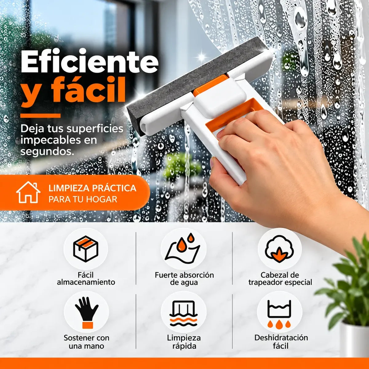 Mini Mopa De Mano Escurridora Multiuso