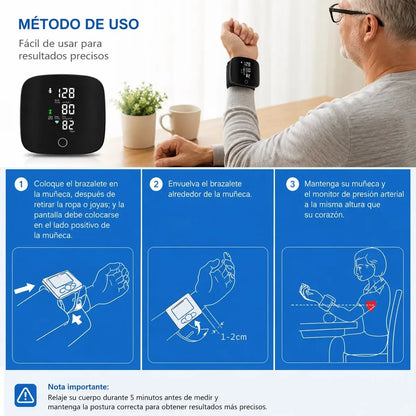 Contenido del paquete: tensiómetro, caja, cable USB y manual de uso