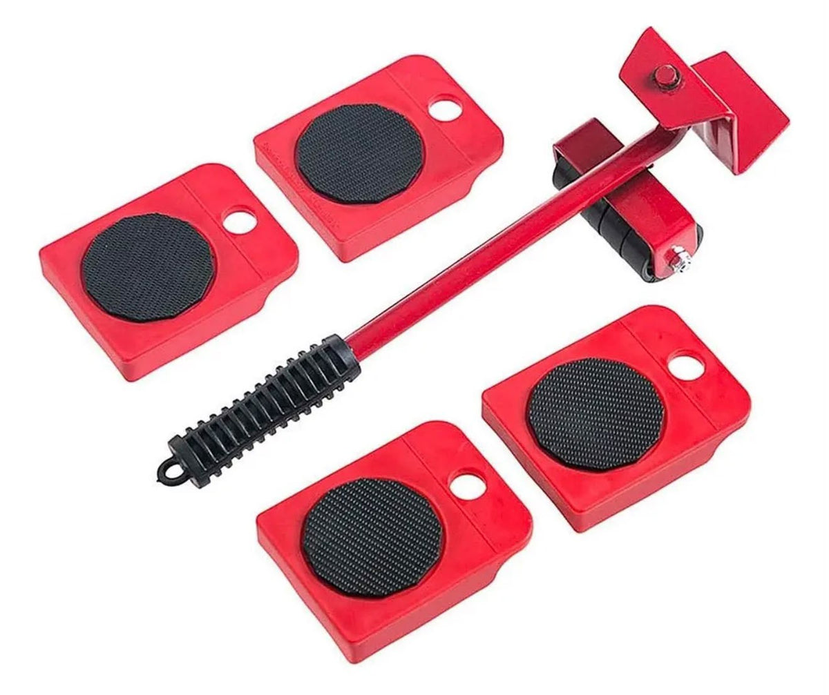 Ruedas Auxiliares para Muebles y Electrodomésticos – Kit Móvil Rojo