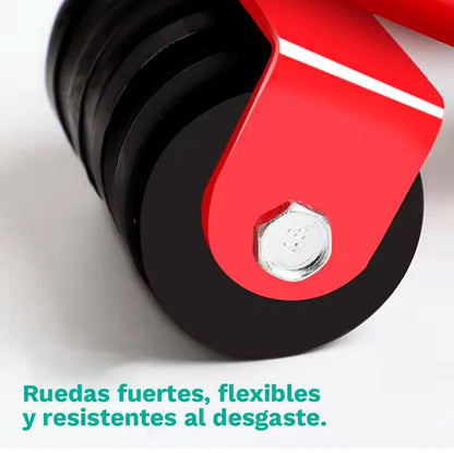 Ruedas Auxiliares para Muebles y Electrodomésticos – Kit Móvil Rojo