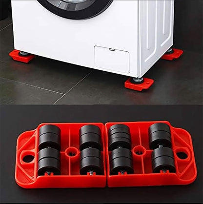 Ruedas Auxiliares para Muebles y Electrodomésticos – Kit Móvil Rojo