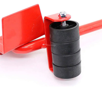 Ruedas Auxiliares para Muebles y Electrodomésticos – Kit Móvil Rojo