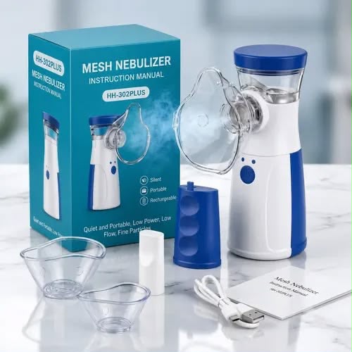 Nebulizador Portátil HH-302PLUS con accesorios y caja