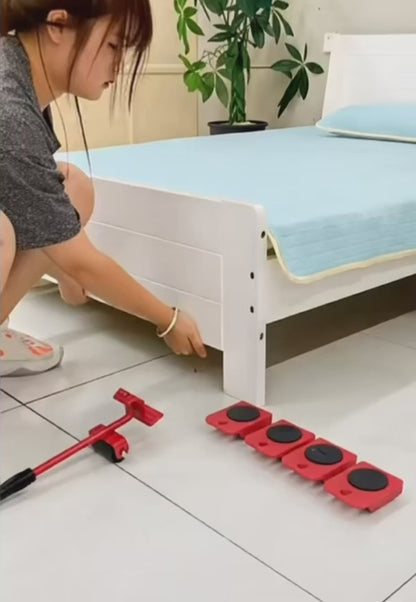 Ruedas Auxiliares para Muebles y Electrodomésticos – Kit Móvil Rojo