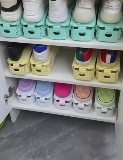 Kit de 4 unidades Organizador Para Zapatos De Plástico Regulable Funcional
